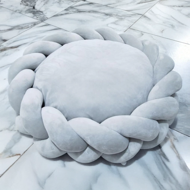 Knot Bed  60cm Silver