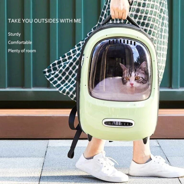 Breezy2 Smart Cat Carrier-Green