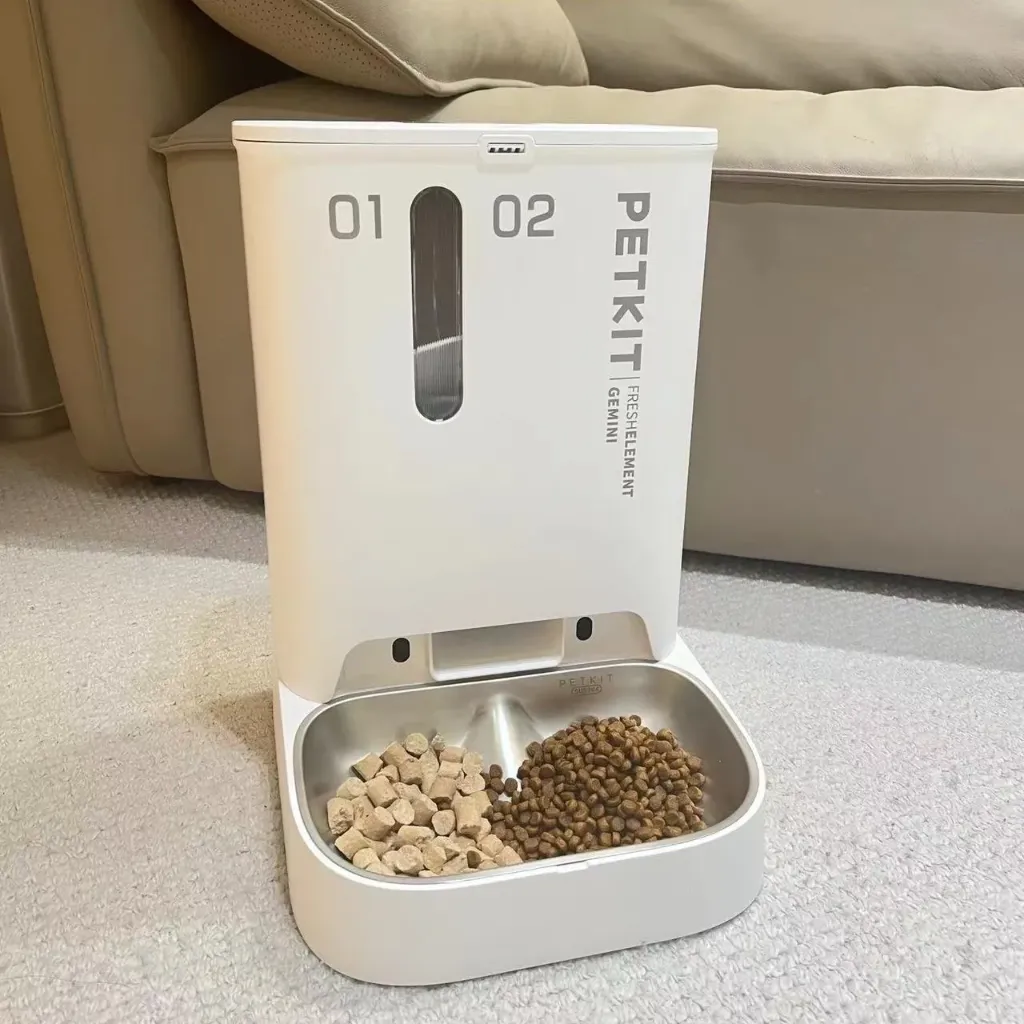 YUMSHARE Dual-Hopper with Camera Smart Pet Feeder - - Litera automática con cámara